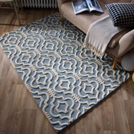 Carpet Handmade Handwoven Tufted Made of 100% Soft Blended Wool